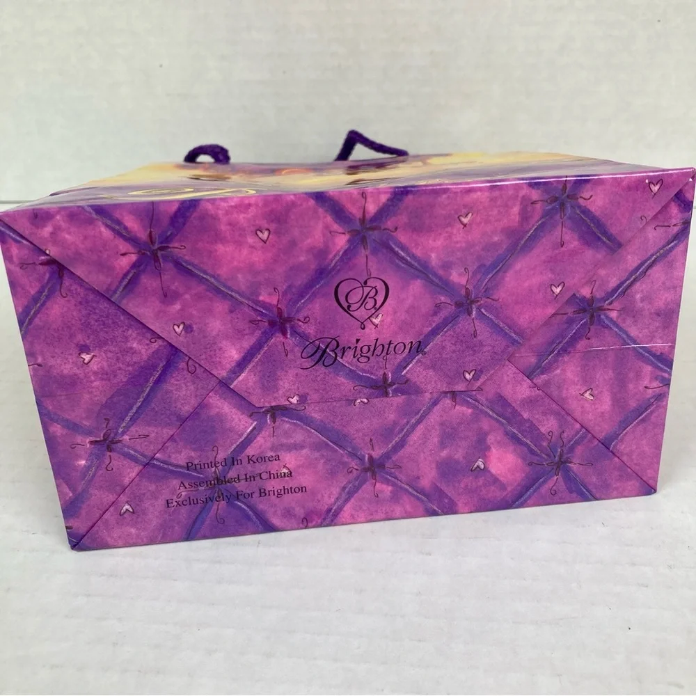 Brighton Small Multicolor Paper Shopping Logo Bag Gift Tote Hearts
